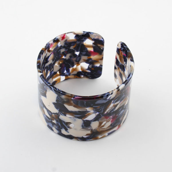 Acryl Armband, 18 cm, blauw-rood, verpakt per stuk