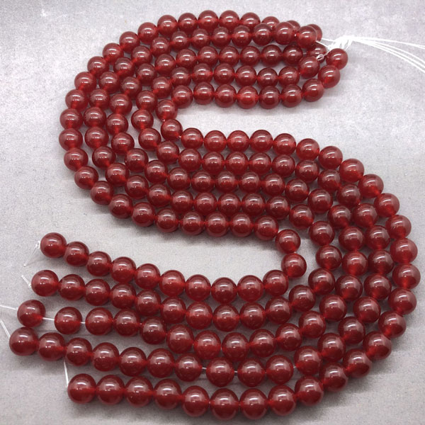 Agaat, rood, 4 mm, per streng