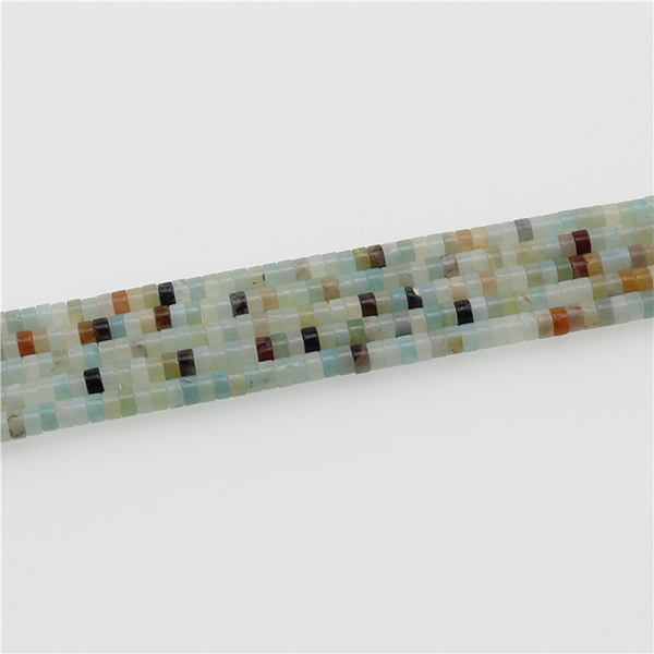 Amazoniet, 2 x 4 mm, schijfje, per streng