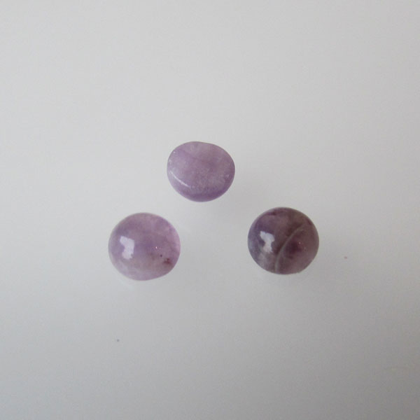 Cabochon Amethist, 4 mm, paars, verpakt per stuk