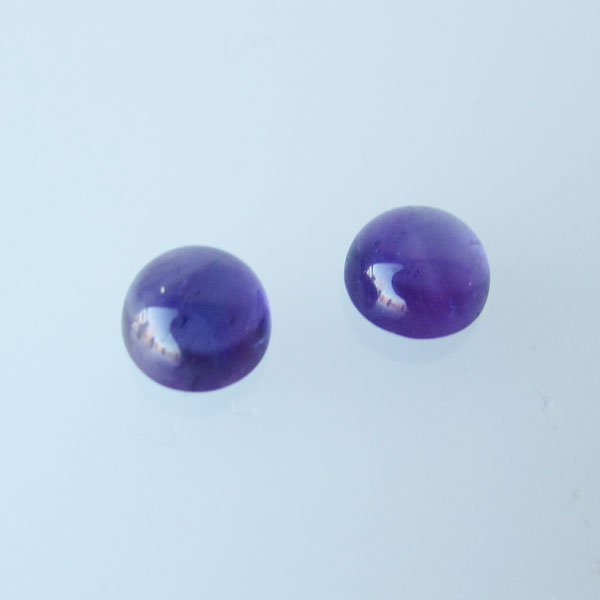 Cabochon Hydro Amethist, 8 mm, rond, paars, verpakt per stuk