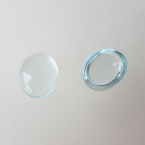 Cabochon AQUAMARIJN, 18 x 13 mm, blauw, verpakt per stuk