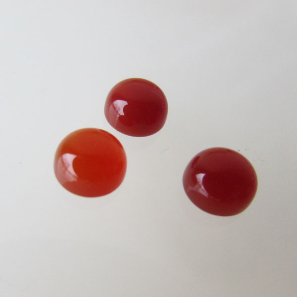 Cabochon Carneool, 8 mm, rond, verpakt per stuk