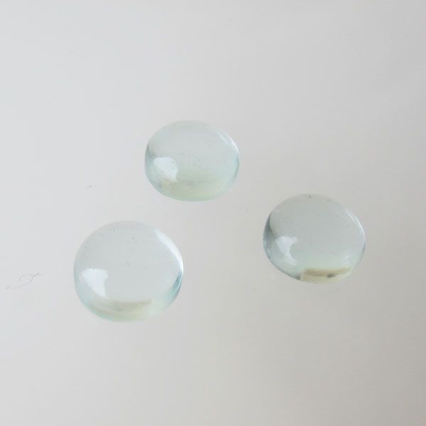 Cabochon Aquamarijn, 6 mm, rond, blauw, verpakt per stuk