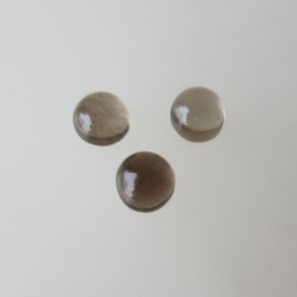 Cabochon Rookkwarts, 6 mm, rond, verpakt per stuk
