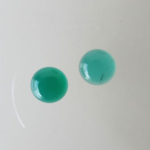 Cabochon GROENE ONYX, 8 mm, rond, verpakt per stuk