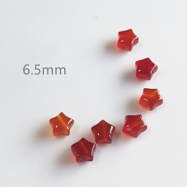 Carneool, Ster, 6.5 mm, per stuk