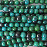 Chrysocolla kraal, rond, 3 mm, facet geslepen, per streng