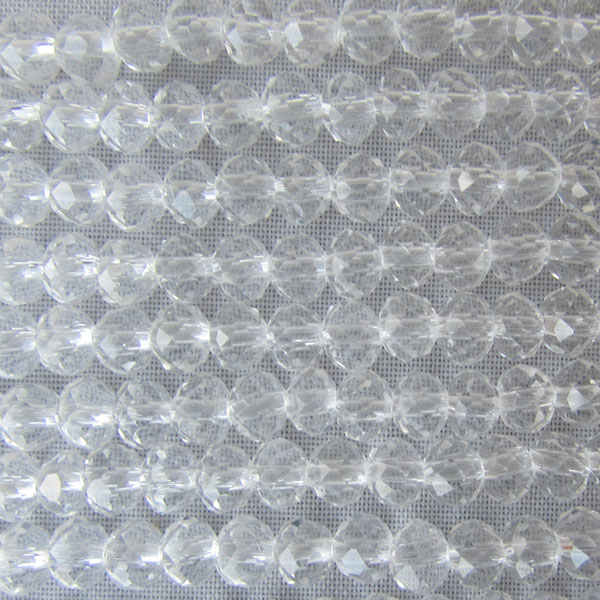 Swarovski-Style Kristalkraal, facetted, rondel, 3 x 4 mm, per streng