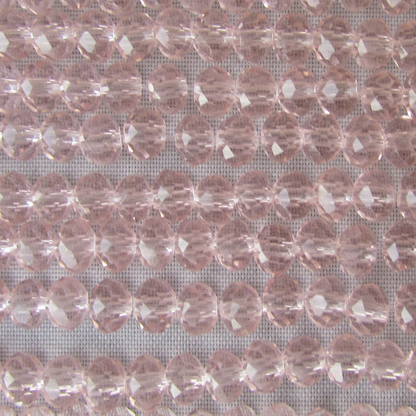 Swarovski-Style Kristalkraal, Vintage Rose, facetted, rondel, 3 x 4 mm, per streng