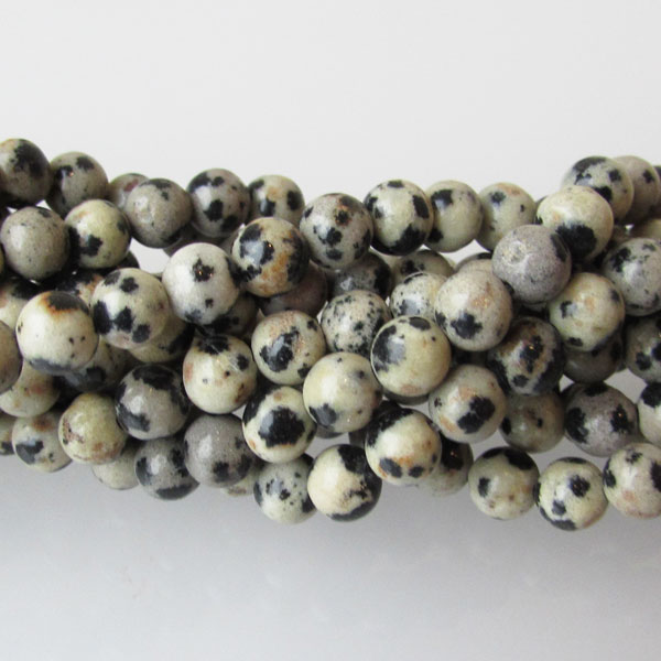 Dalmatier Jaspis, rond, 4.6 mm, per streng
