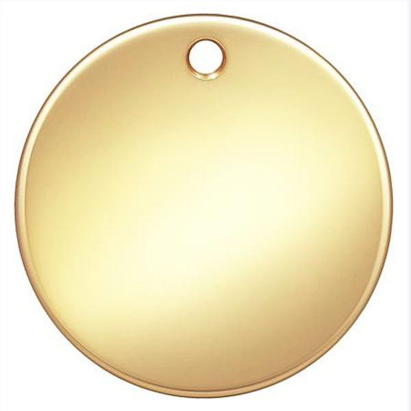 14 K Gold Filled Tag – Bedel, 13 x 0.5 mm, verpakt per stuk