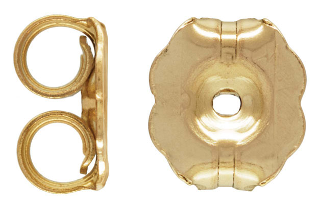 14 K Gold Filled Vlindertje voor Oorsteker, 5 x 5.8 mm, per paar