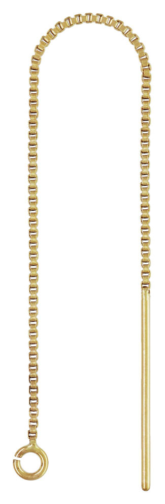 14 K Gold Filled Threader, 80 mm, per paar