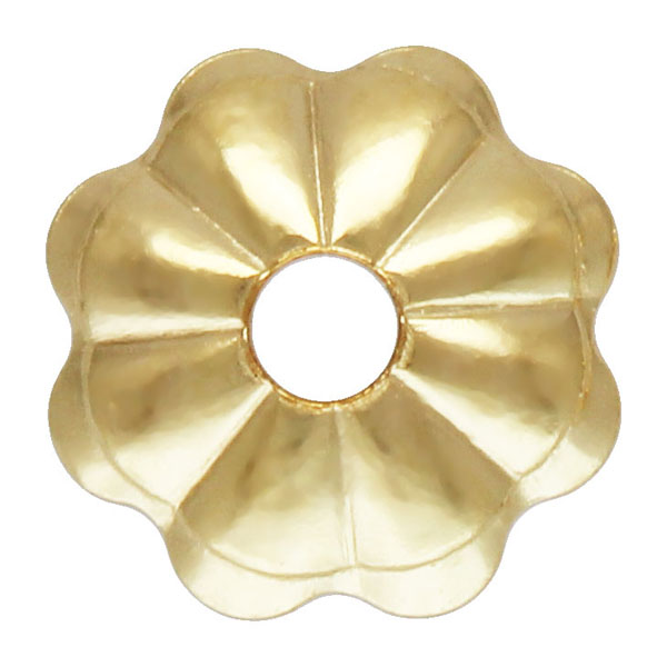 14 K Gold Filled Kralenkapje, 4 mm, per 10 stuks