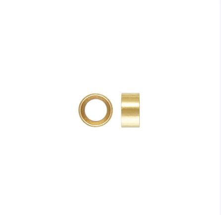 14 K Gold Filled Knijpkraal, 2 x 1 mm, verpakt per 10 stuks