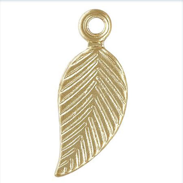 14 K Gold Filled Bedel, Blad, 10 mm, per stuk