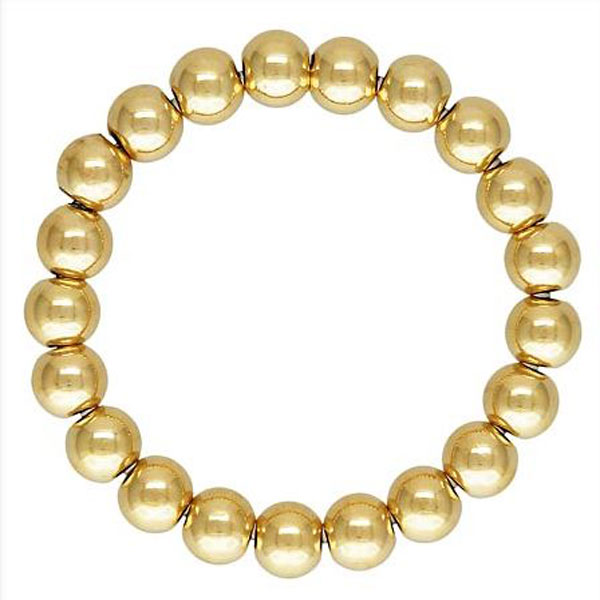 14 K Gold Filled Stretchring, 3 mm kraaltjes, maat 18, per stuk