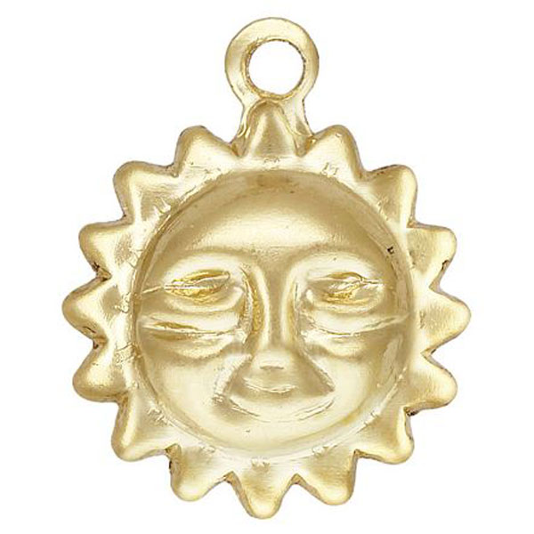 14 K Gold Filled Bedel, Zon, 8 mm, per stuk