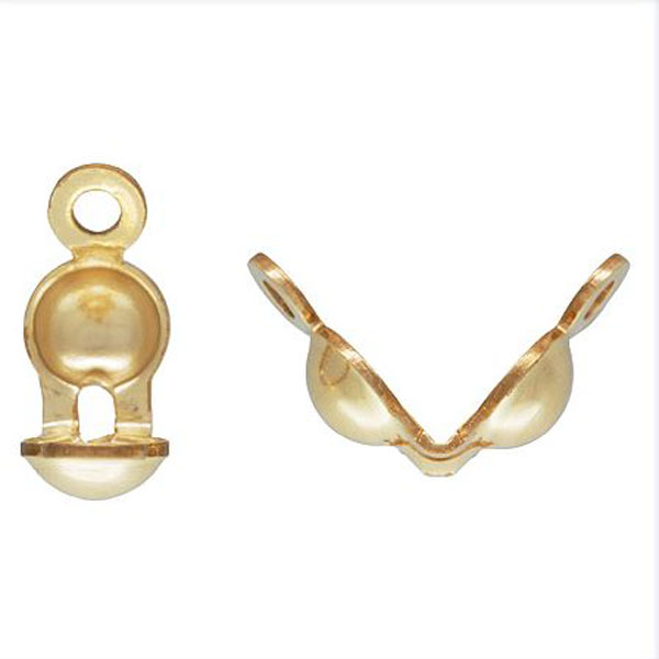 14 K Gold Filled Kalot, 3.5 x 7 mm, per stuk