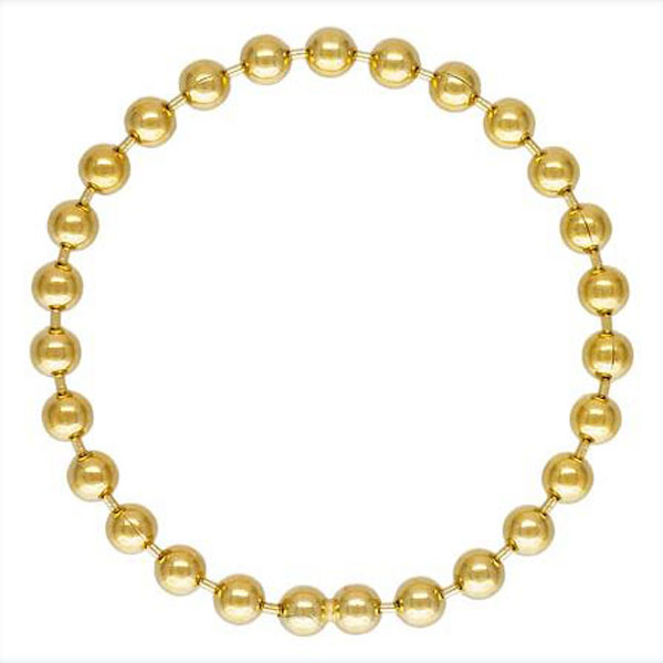 14 K Gold Filled Bolletjesring, maat 17, per stuk