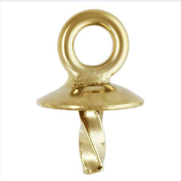 14 K Gold Filled Bail, cup 3 mm, per stuk