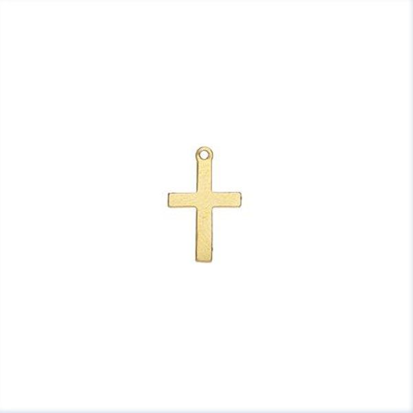 14 K Gold Filled Hanger, Kruisje, 10 x 16 mm, per stuk