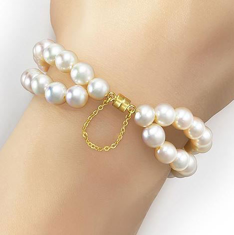 14 K Gold Filled Magneetslot met veiligheidsketting, 10 x 4.5 mm, verpakt per stuk