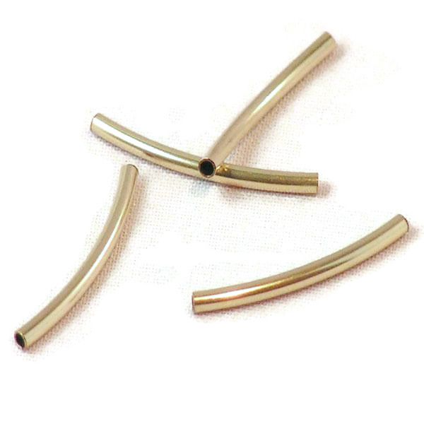 14 K Gold Filled Buisje, 20 x 2 mm, binnenmaat 1.55 mm, verpakt per stuk