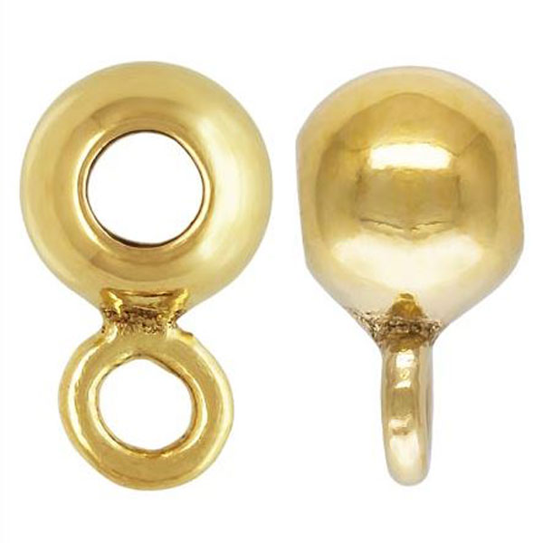 14 K Gold Filled kraal, 3 mm, met gesloten ring, verpakt per stuk