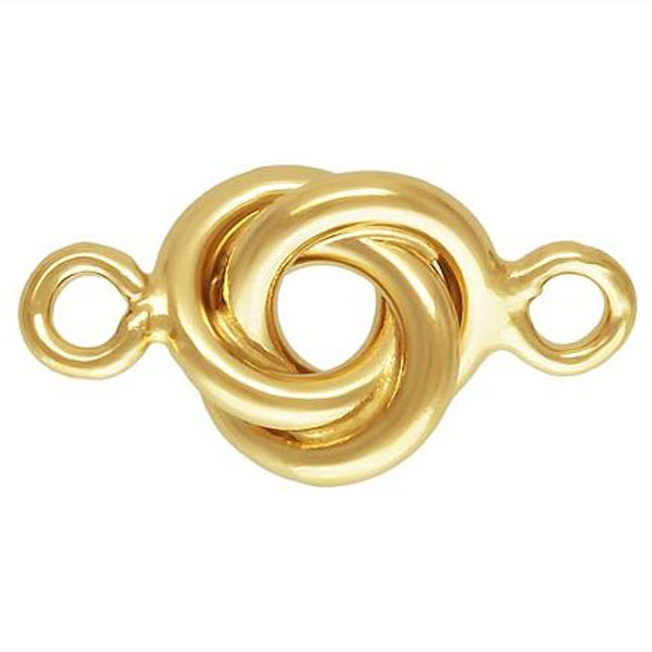 14 K Gold Filled Bedel/Connector, Love Knot, 5 mm, per stuk
