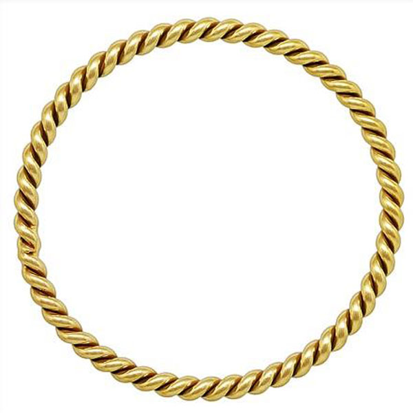 14 K Gold Filled Ring, Twisted, Maat 19, per stuk