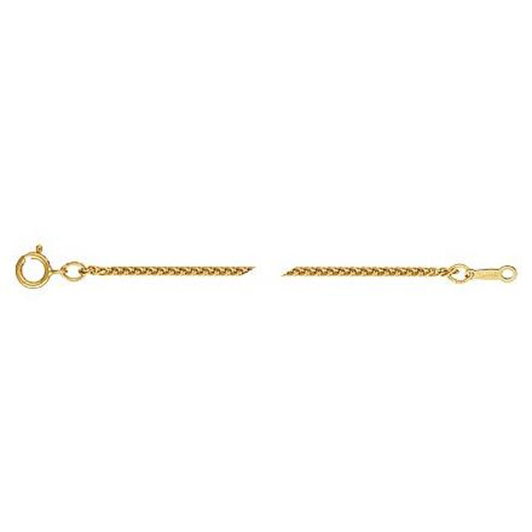 14 K Gold Filled Ketting, Wheat design, 40 cm, per stuk