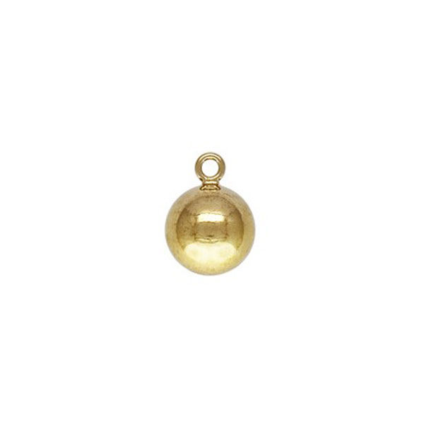 14 K Gold Filled Bedel, bol, 6 mm, per stuk