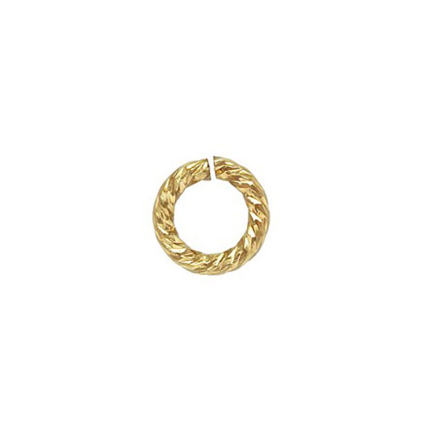 14 K Gold Filled ring, 4 x 0.76 mm, bewerkt, OPEN, per stuk
