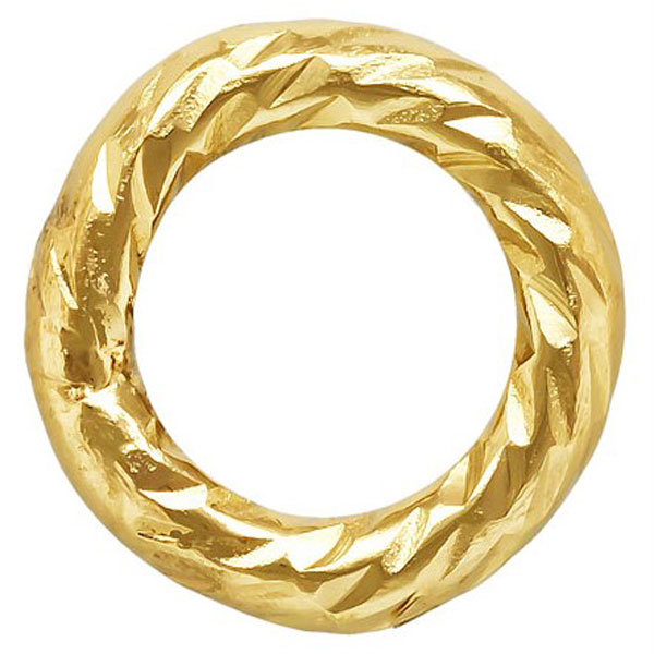 14 K Gold Filled ring, 4 x 0.76 mm, bewerkt, GESLOTEN, per stuk