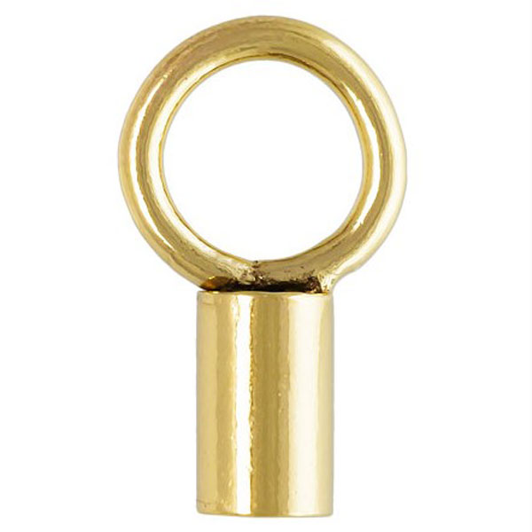 14 K Gold Filled Eindkap met gesloten ring, verpakt per stuk