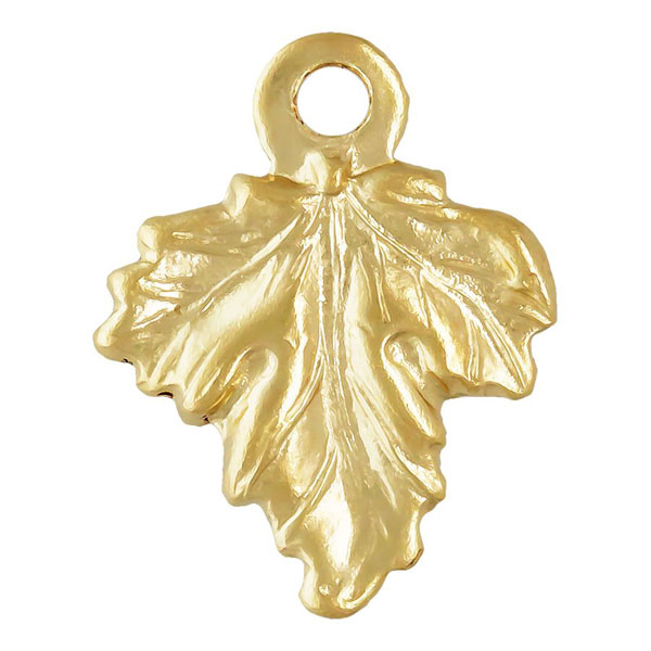 14 K Gold Filled Bedel, Blad, 9.6 x 7.6 mm, per stuk