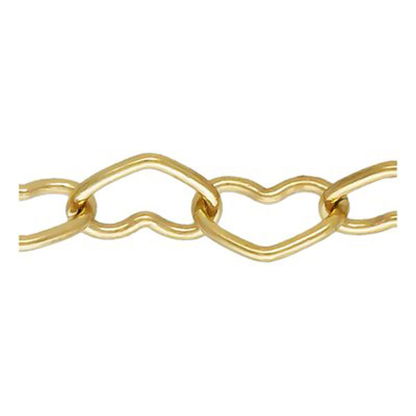 14 K Gold Filled jasseron, Hartjes, 1.8 x 2.7 x 0.27 mm, per meter