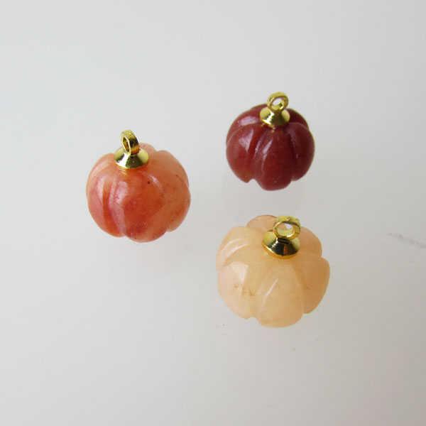 Hanger CARNEOOL Pumpkin, 11-12 mm, per stuk