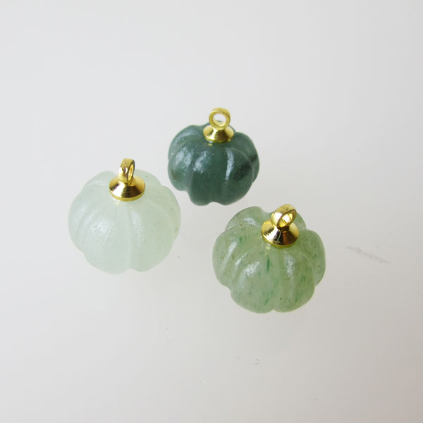 Hanger GROENE AVENTURIJN, Pumpkin, 13 mm