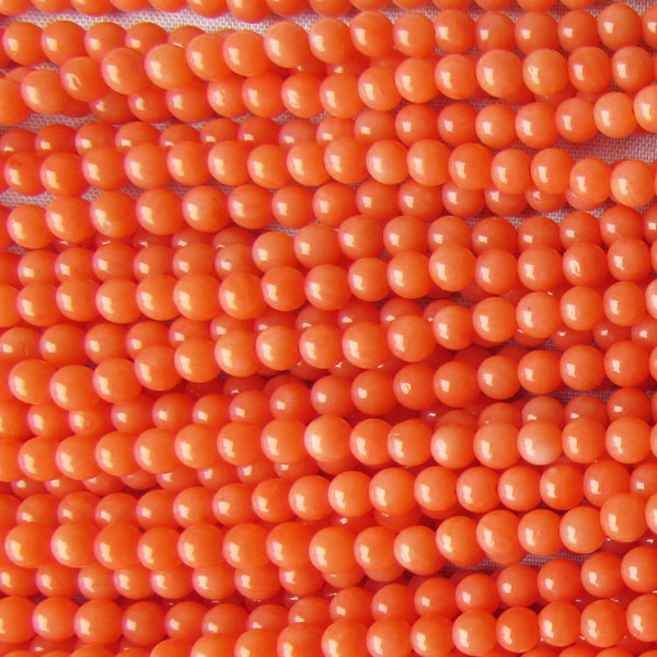 Koraal, oranje, 3.5 mm, per streng