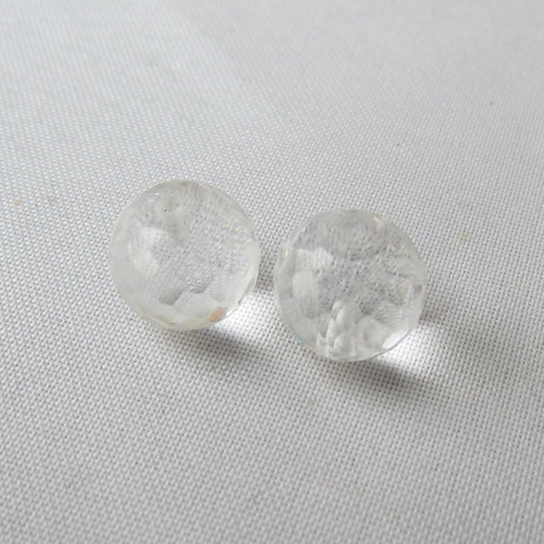 Halfdrilled KRISTAL kraal, rond, 8 mm, gefacetteerd, per stuk