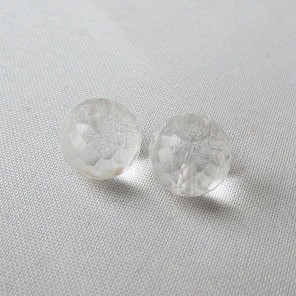 Halfdrilled KRISTAL kraal, rond, 10 mm, gefacetteerd, per stuk