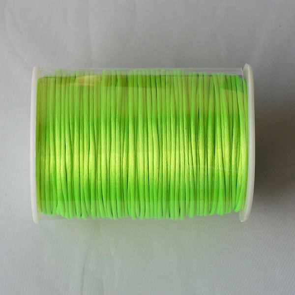 Satijnkoord, lime, 2 mm, per 90 meter