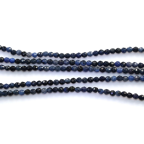 Sodaliet, facet, 2 mm, per streng