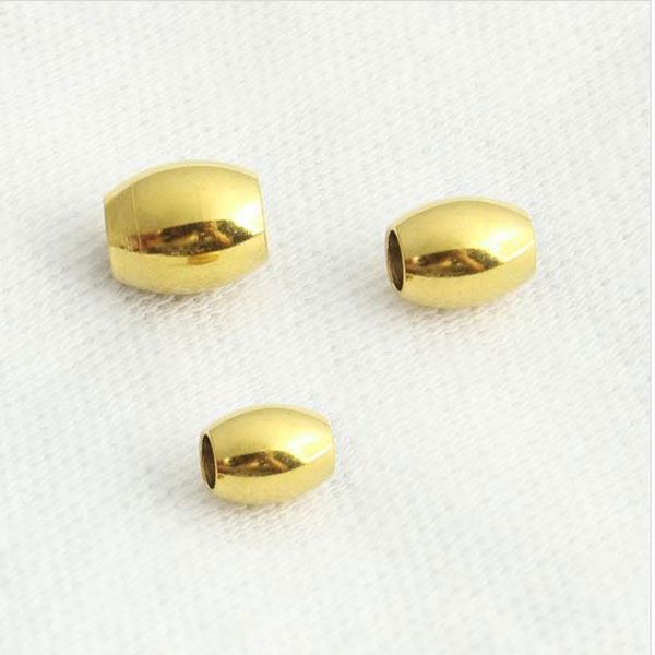 Edelstaal RVS kraal (316), 5 x 4 mm, verguld, verpakt per 10 stuks