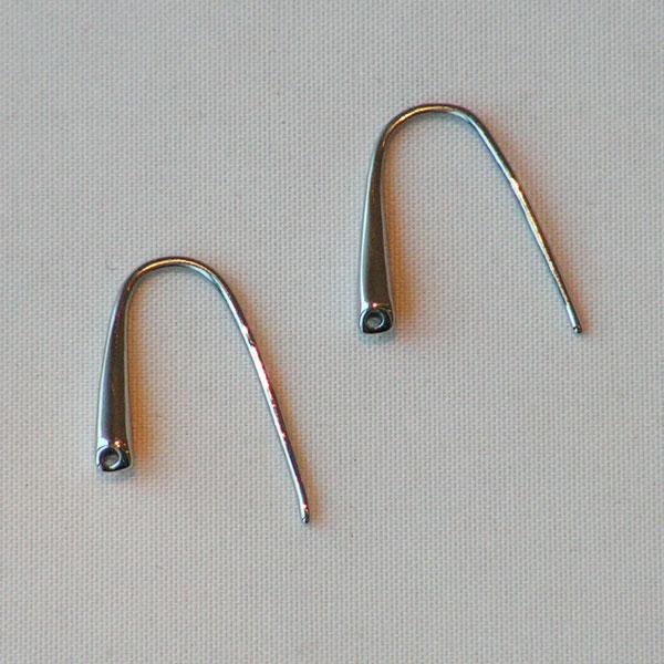 Edelstalen RVS oorhaak (316), 17 mm, per 10 stuks