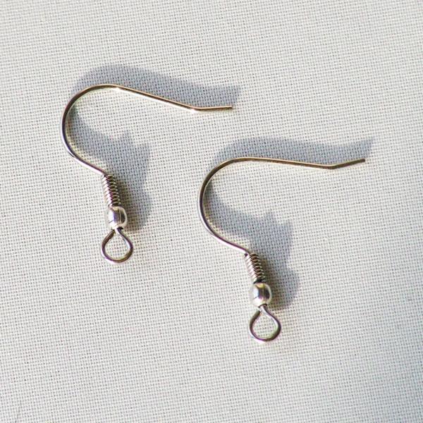 Edelstalen RVS oorhaak (316), 20 mm, per 50 stuks
