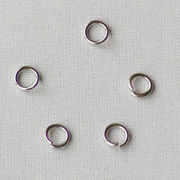 Edelstalen RVS ring (316), 5 x 0.8 mm, open, verpakt per 200 stuks